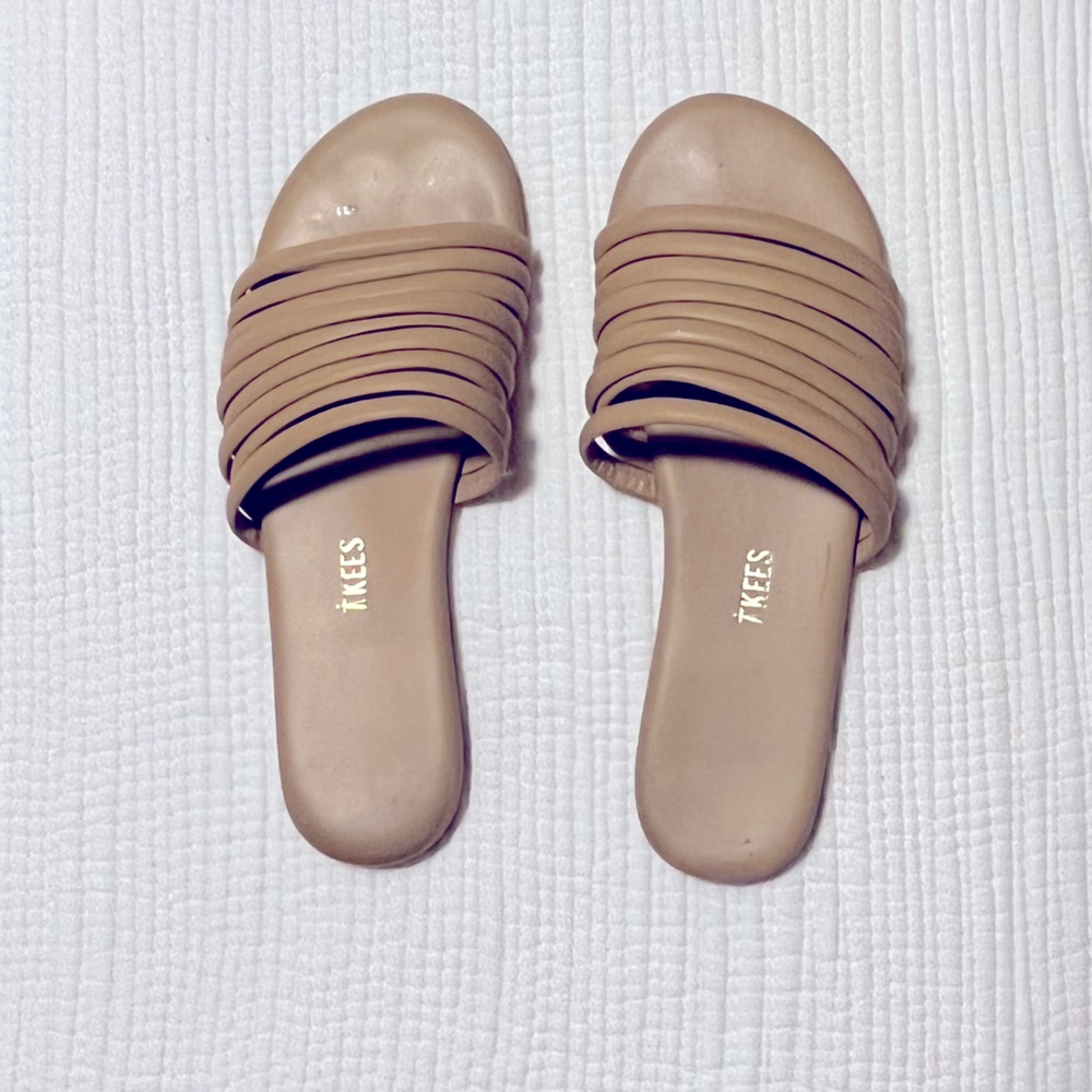 TKEES Tan Slide Sandals